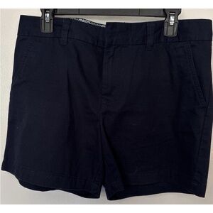 Tommy Hilfiger Navy Flat-Front Cotton Shorts